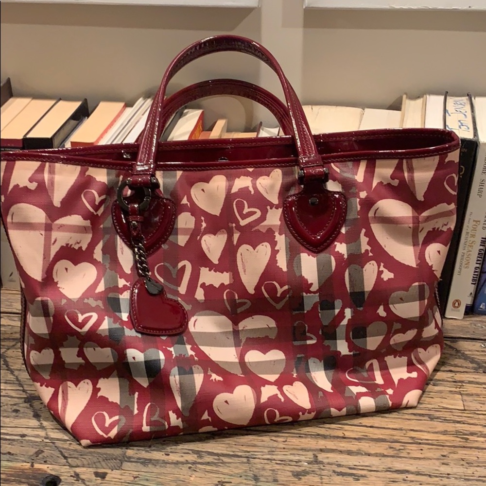 Burberry Tote with Hearts